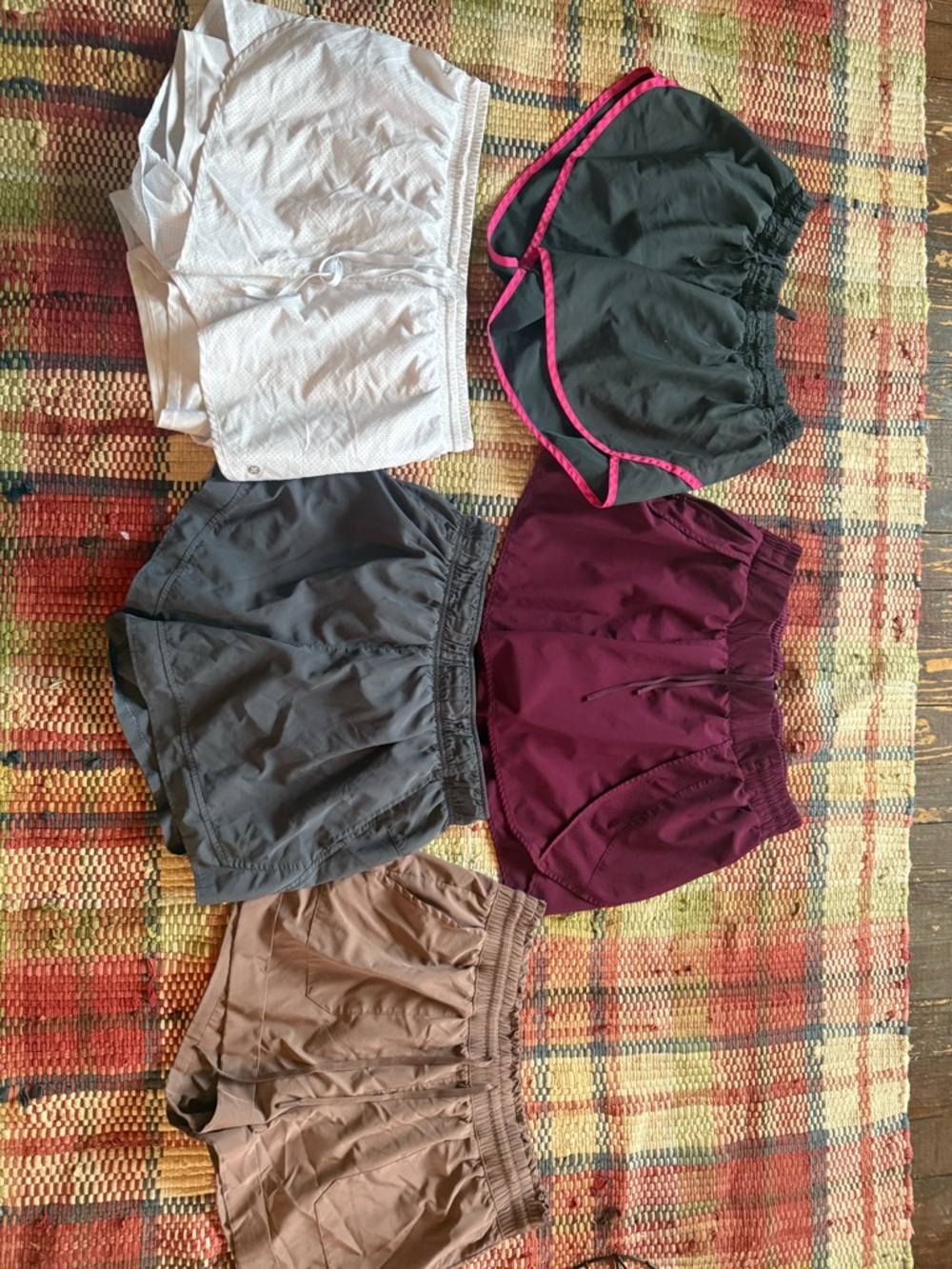 Assorted Lot Women's Athletic Shorts - White, Black, Charcoal, Burgundy, Mauve